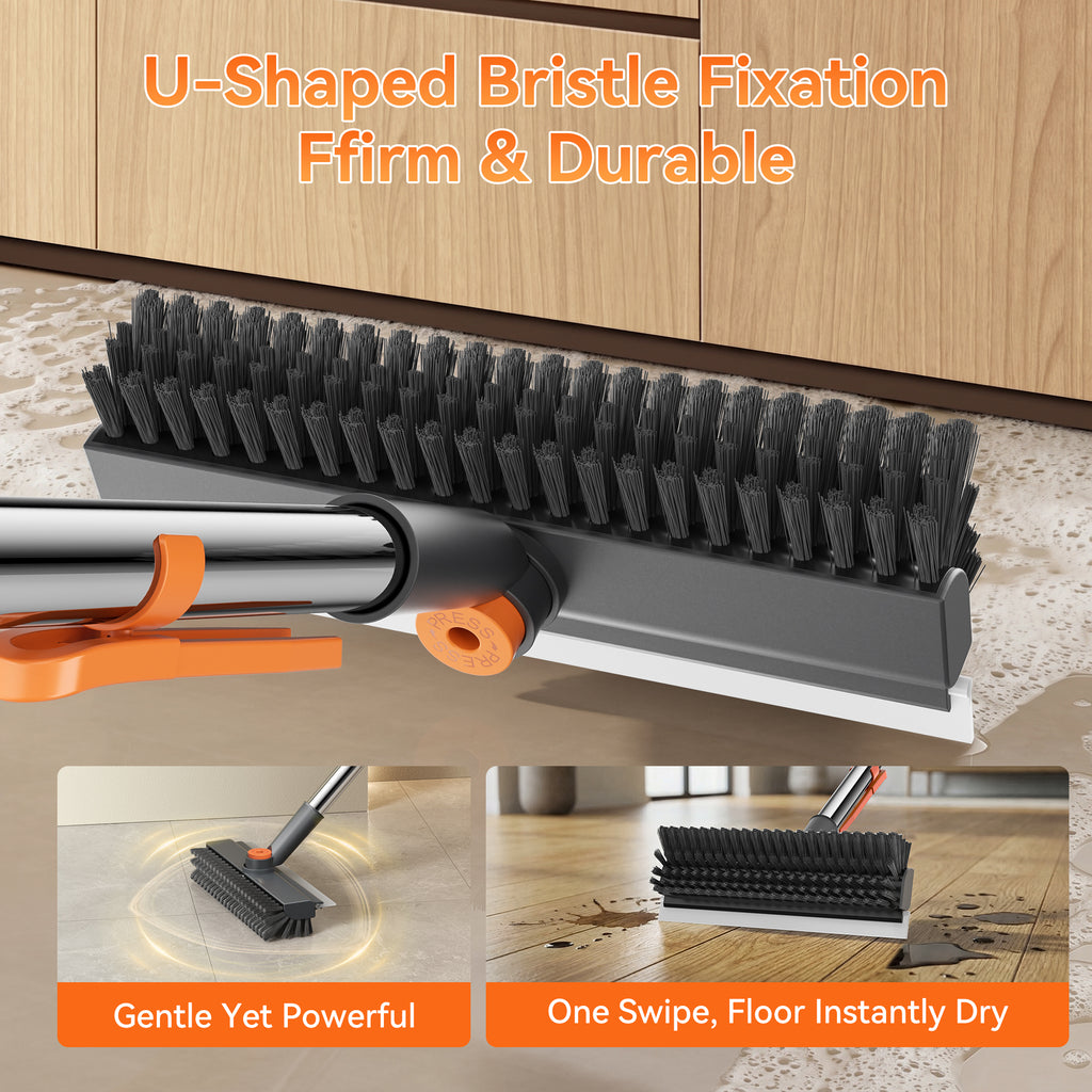 Scrub Brush 3-in-1 Mini Floor Scrub Brush with Long Handle
