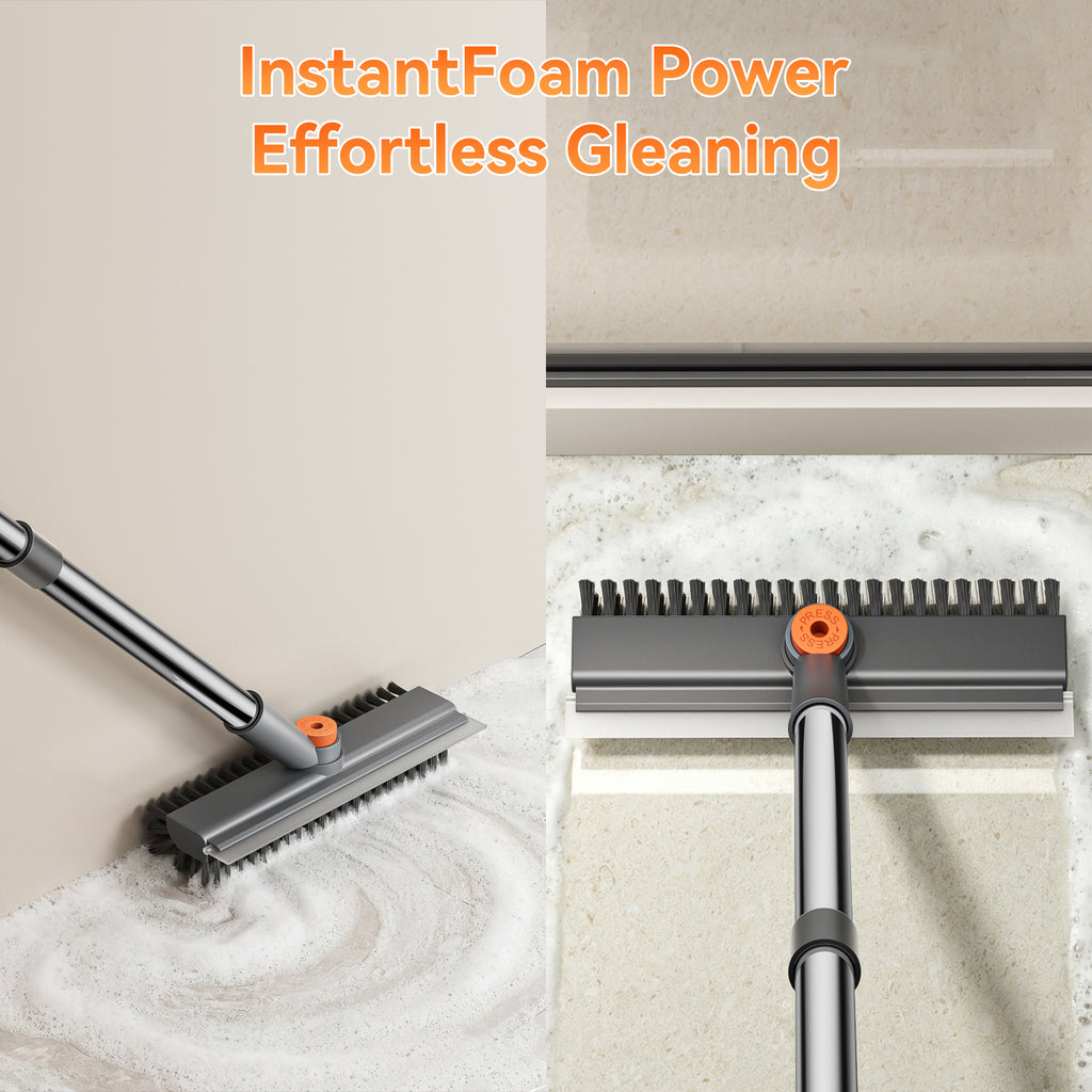 Scrub Brush 3-in-1 Mini Floor Scrub Brush with Long Handle