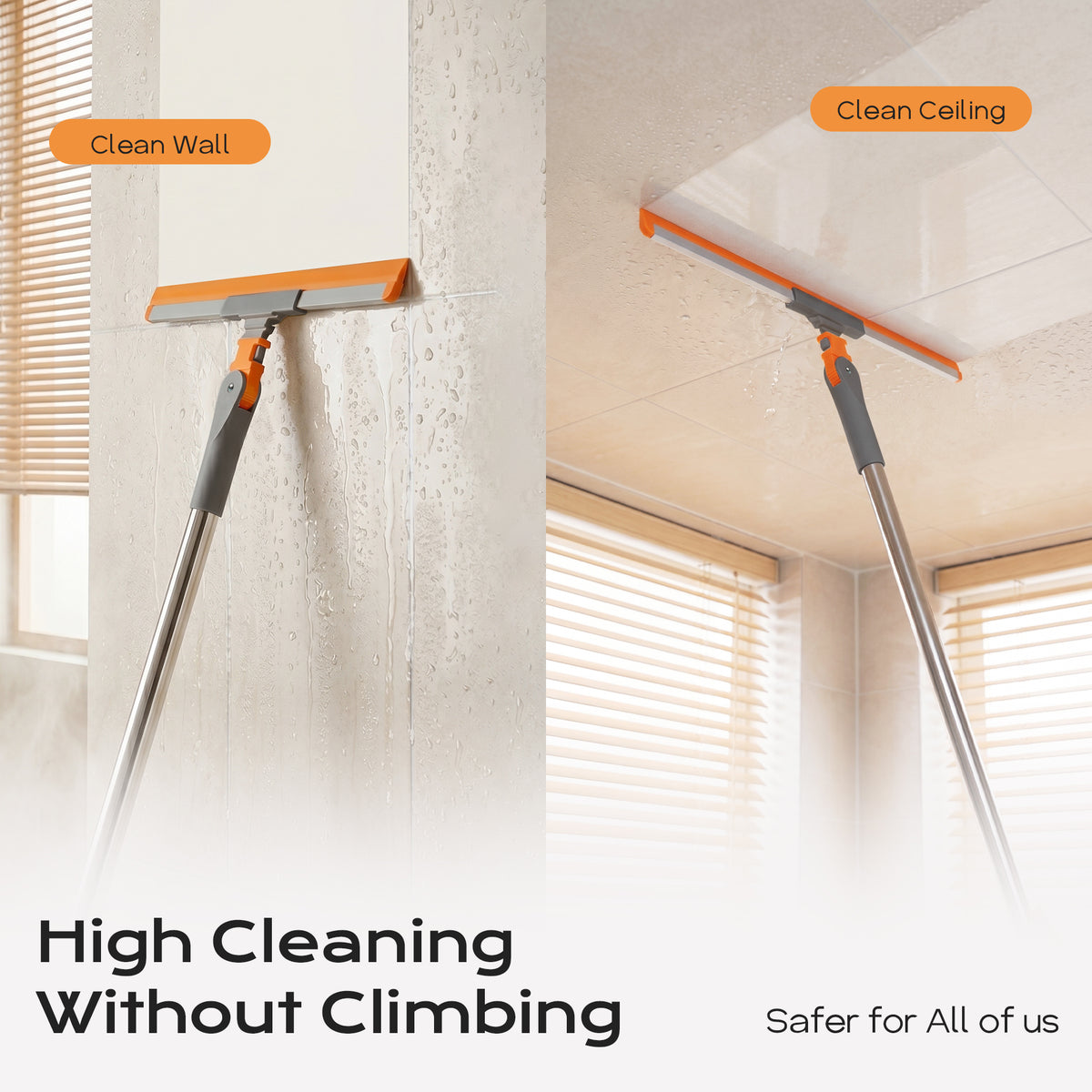 SEFREG Floor Squeegee 3-in-1 Set, Gray