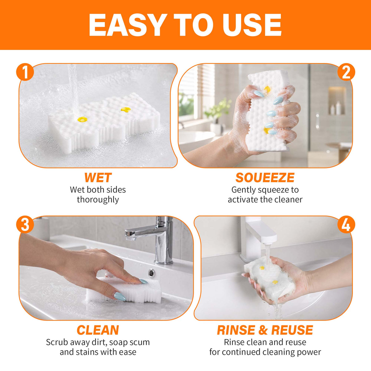 Magic Eraser Sponge Refills, 48pcs