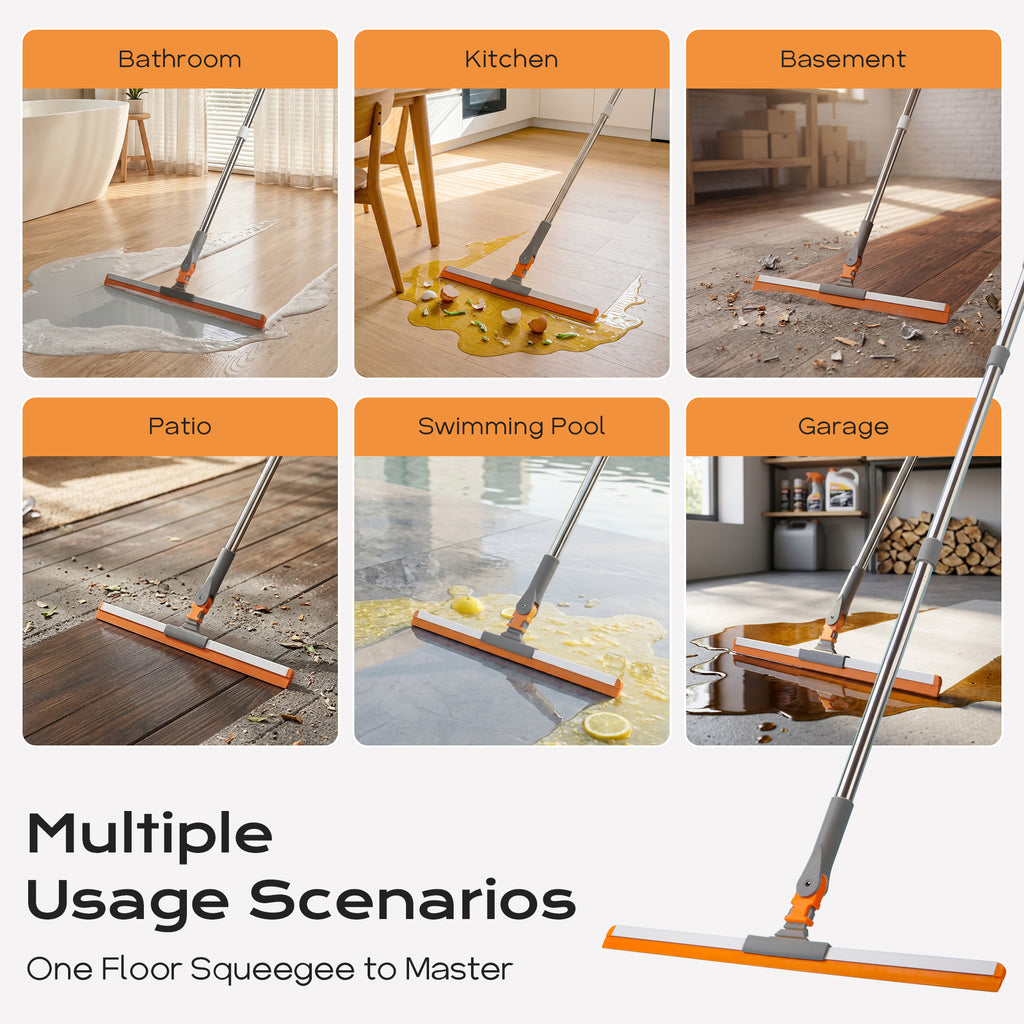 SEFREG Floor Squeegee 3-in-1 Set, Gray