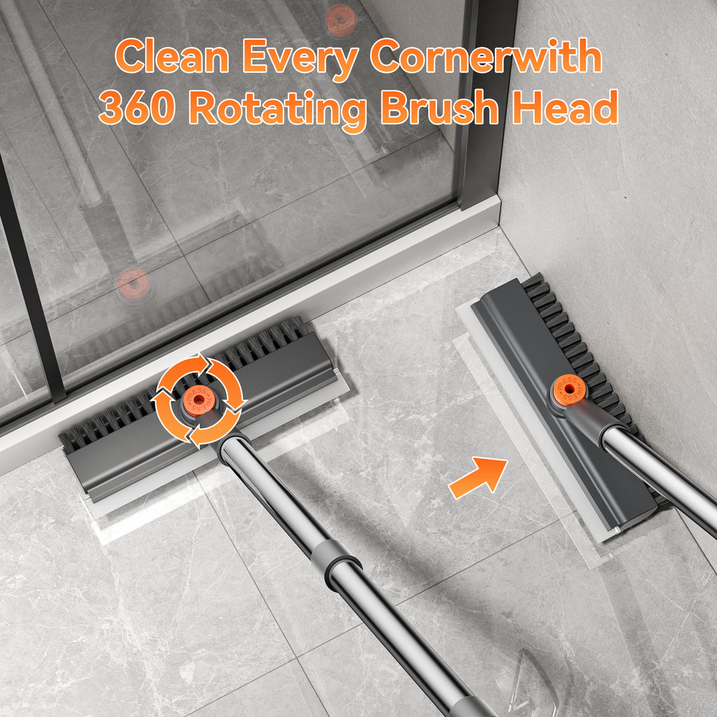 Scrub Brush 3-in-1 Mini Floor Scrub Brush with Long Handle