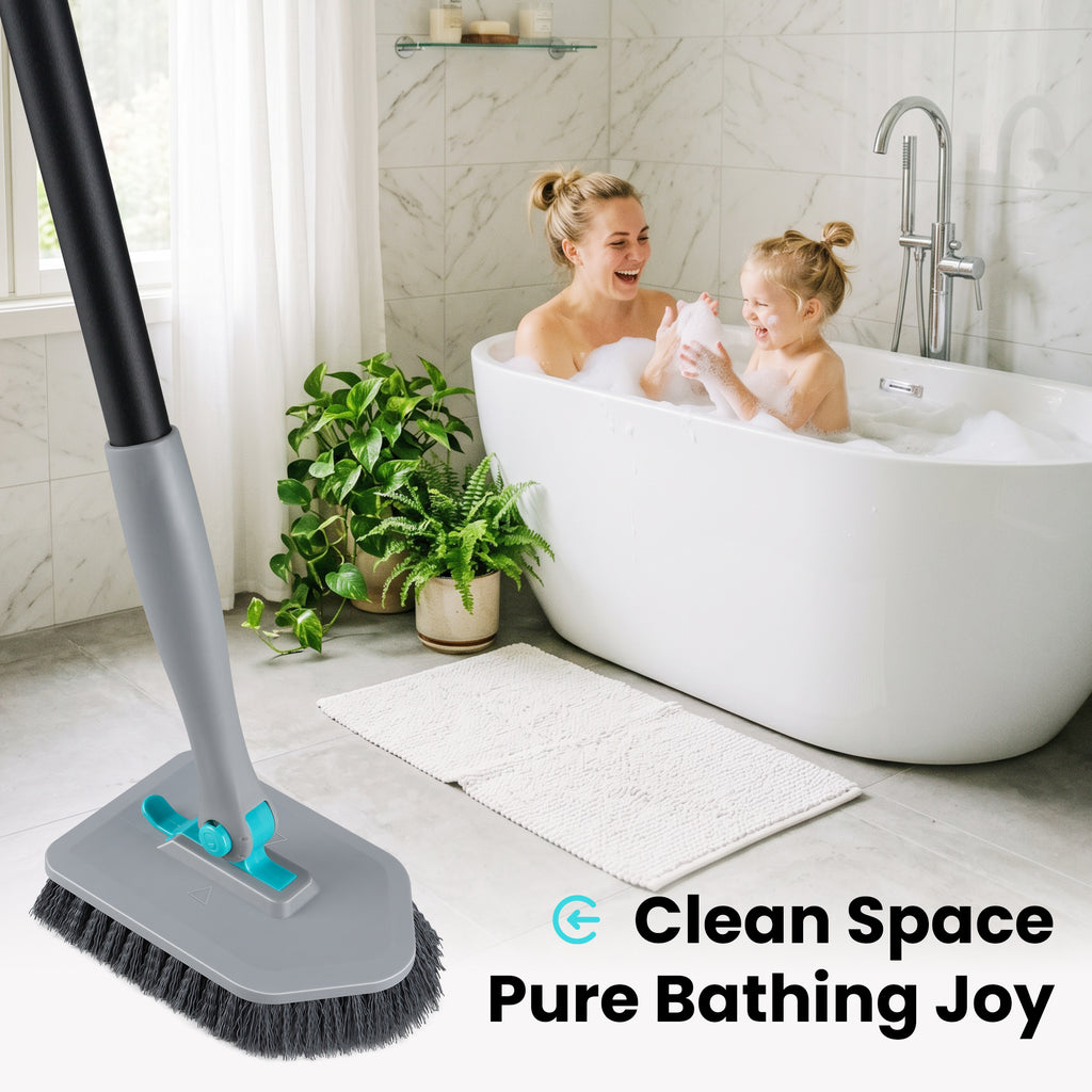 3-in-1 Tub Scrubber Brush, Black