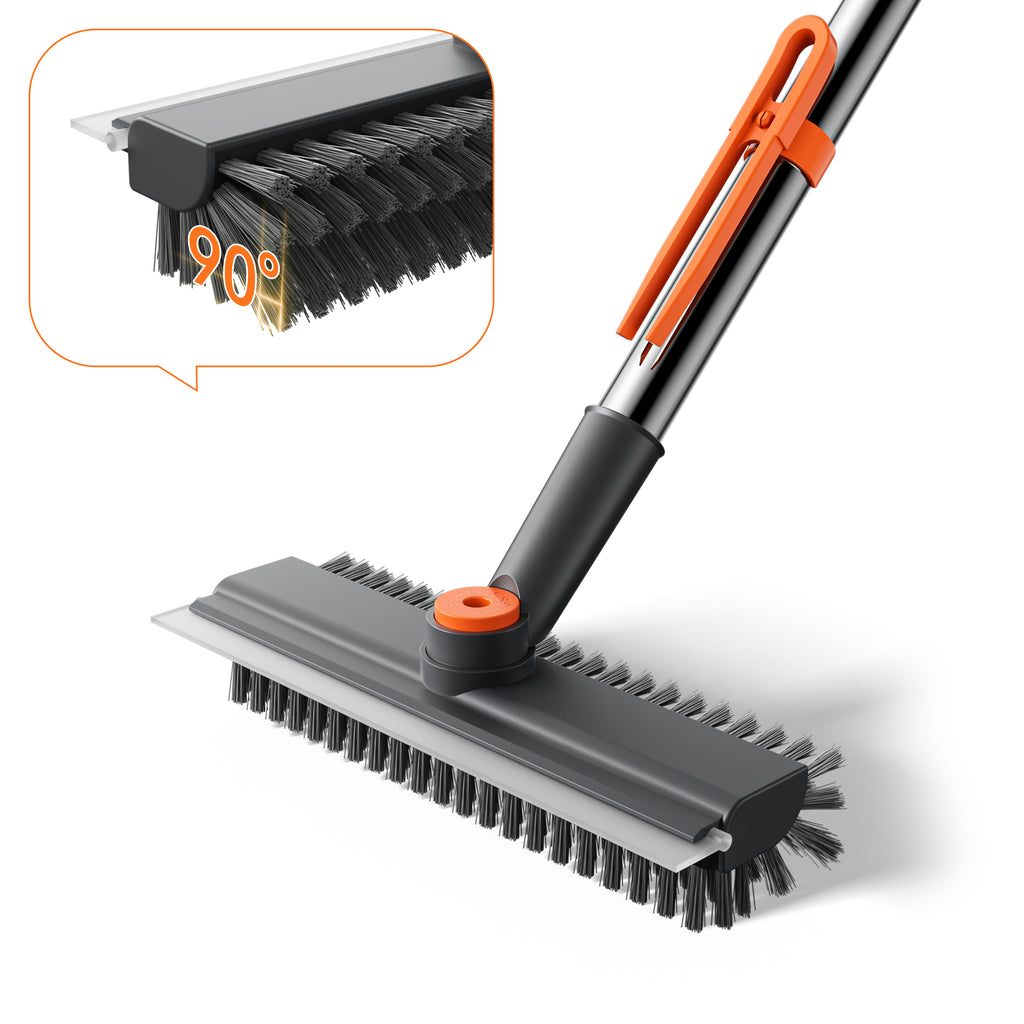 Scrub Brush 3-in-1 Mini Floor Scrub Brush with Long Handle