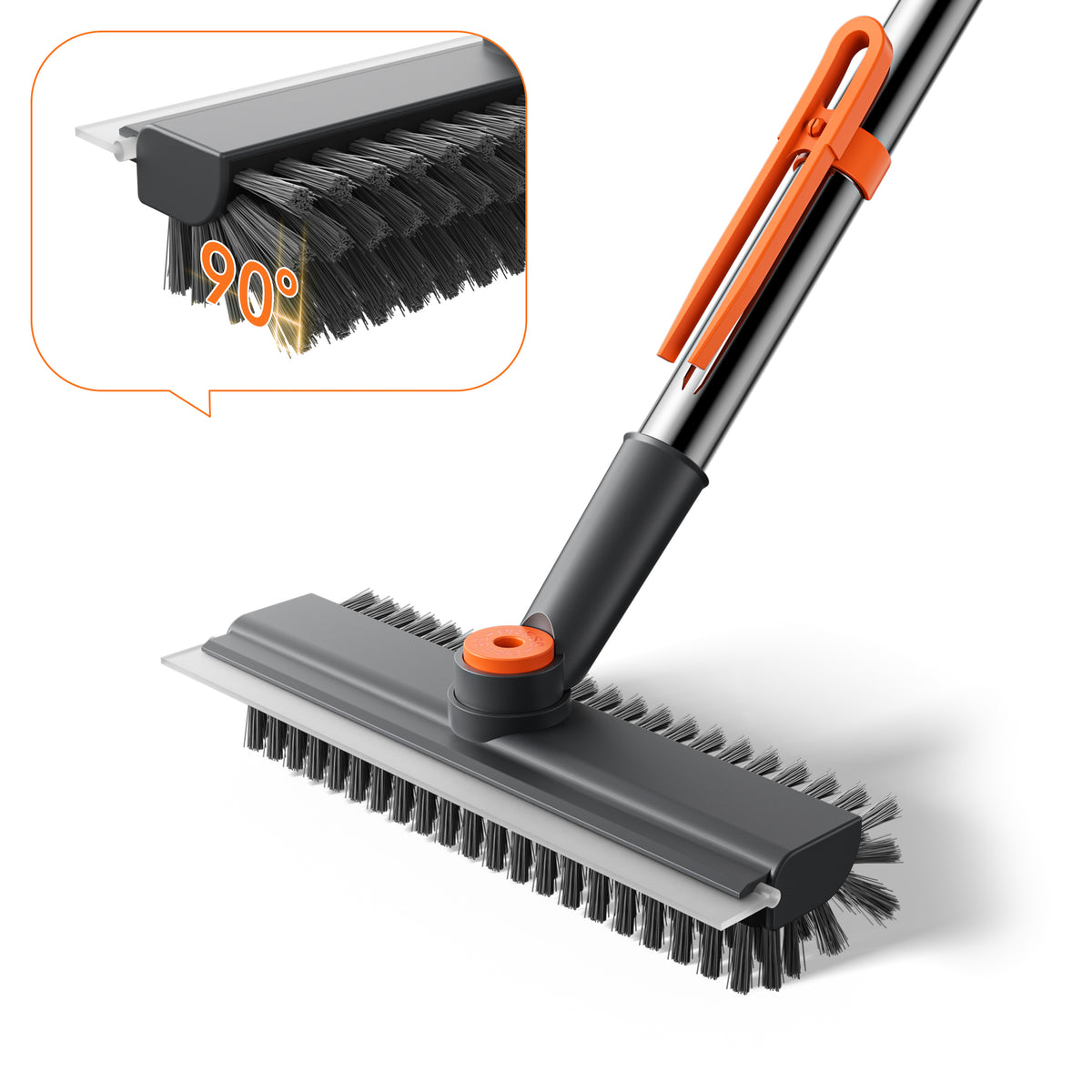 Scrub Brush 3-in-1 Mini Floor Scrub Brush with Long Handle