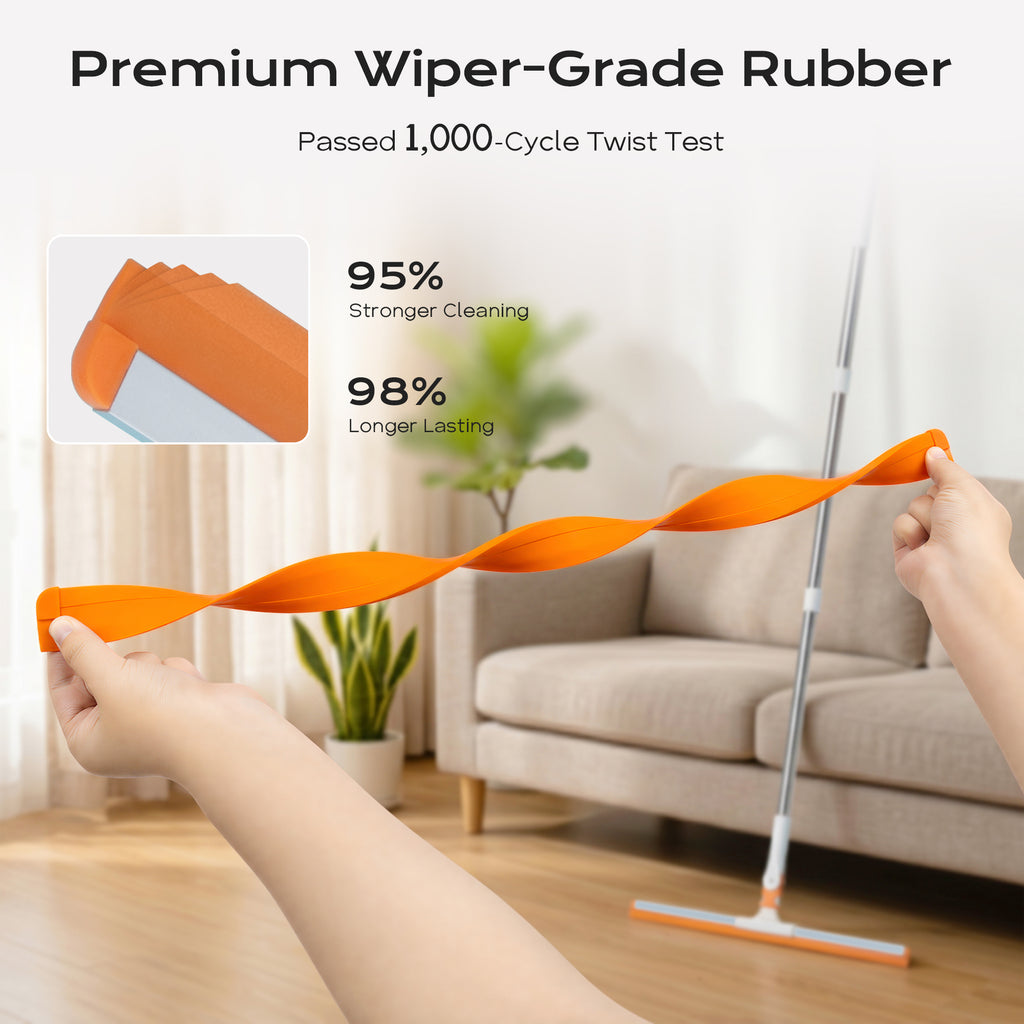 SEFREG Floor Squeegee 3-in-1 Set, White