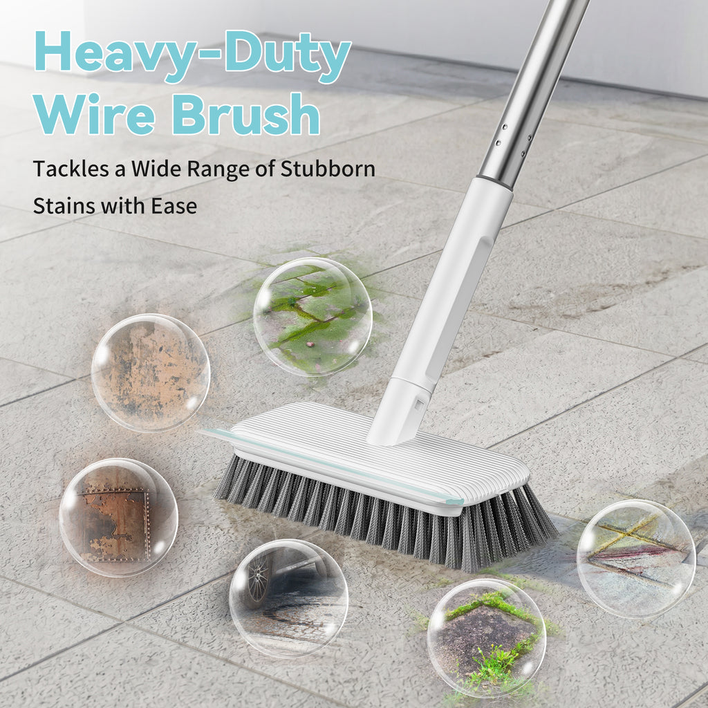 Wire Scrub Brush with Long Handle