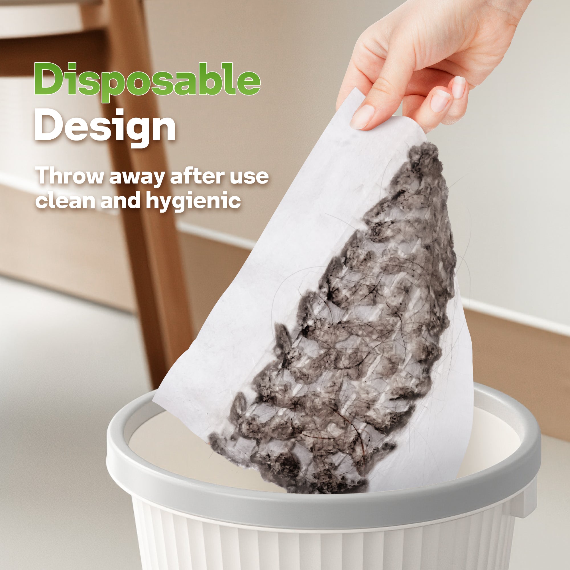 Sefreg Dust Mop for Floor Cleaning with 30 Disposable Dry Cloth Refills,Multi-Surface Heavy-Duty Electrostatic Sweeper Set,Swivel Head,Lightweight,Rust-Proof Aluminum Pole
